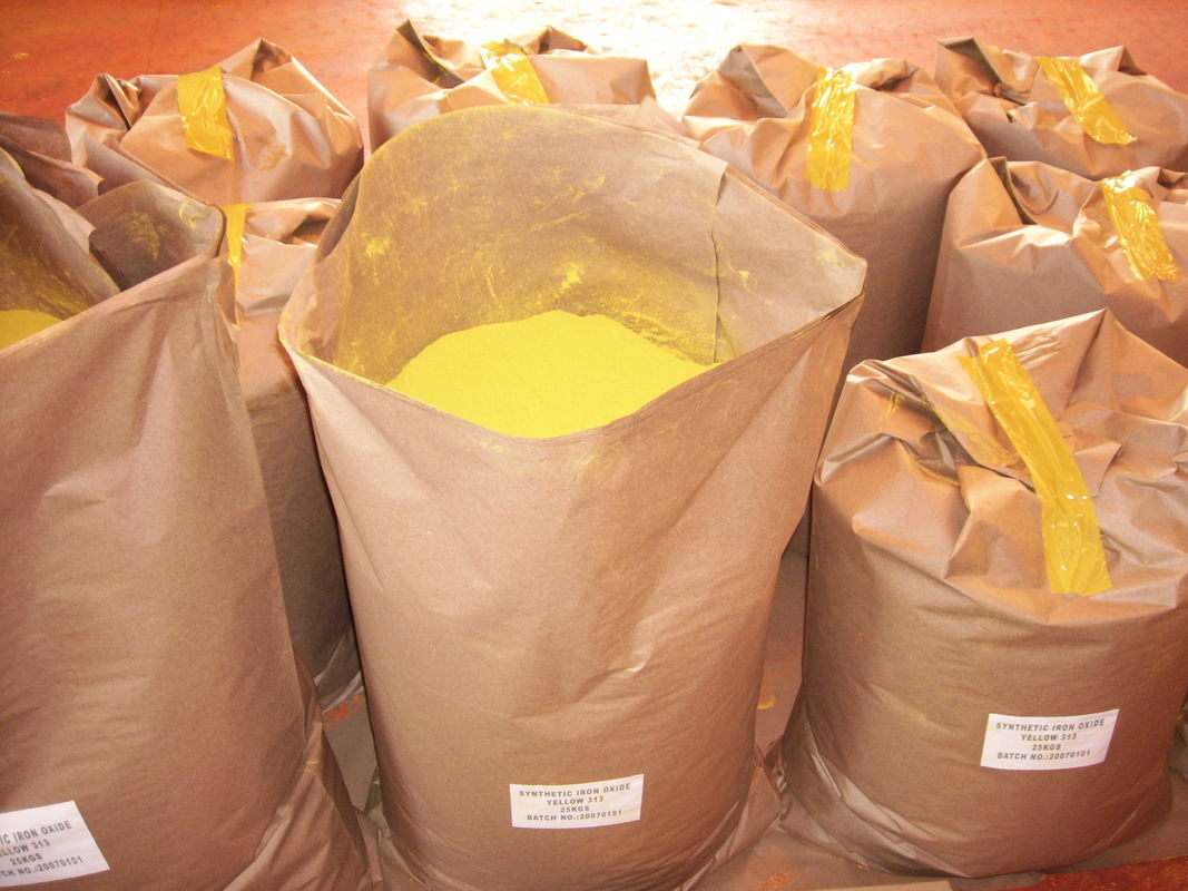 Oxyde de fer jaune pour les carreaux de toiture en béton, les pavés, les plastiques et les polymères de caoutchouc, le mortier, le papier et les revêtements de bobines